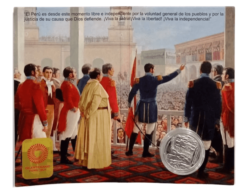 blister moneda bicentenario proclamacion de la independencia del peru