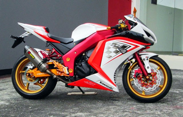 Gambar Modif Kawasaki Ninja 250 R Tongkrongan Kian Sporty