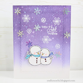 Baby, It's Cold Outside Card by November Guest Designer Gladys Marcelino | Frozen Friends Stamp Set by Newton's Nook Designs #newtonsnook