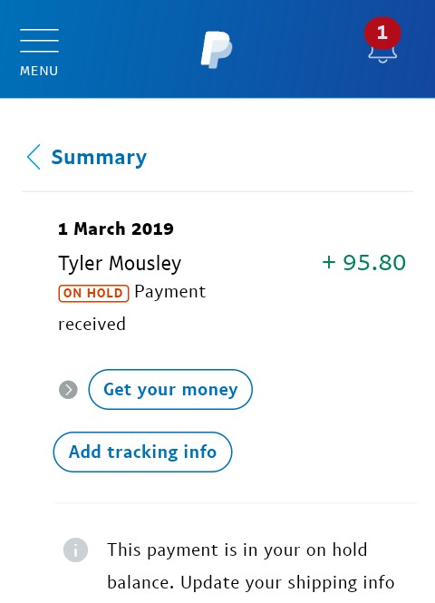 how to make paypal money stop pending
