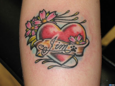 Heart and Name Love Tattoo