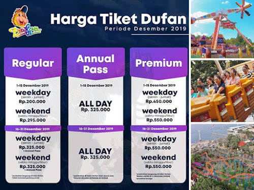 Harga tiket dan promo Dufan bulan Desember 2019