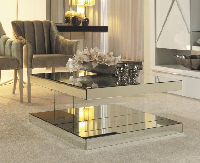 Mirrored Coffee Table Tray