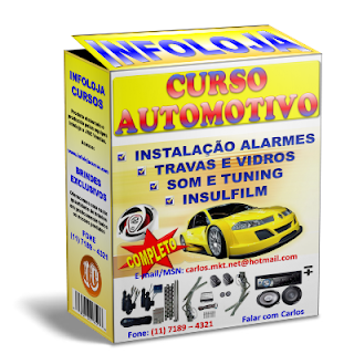 Kit Completo - Curso Automotivo Instalação de Som Trava Alarme Vidro e Insulfilm‏‏