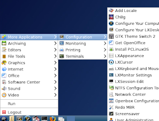 PCLINUX OS main menu