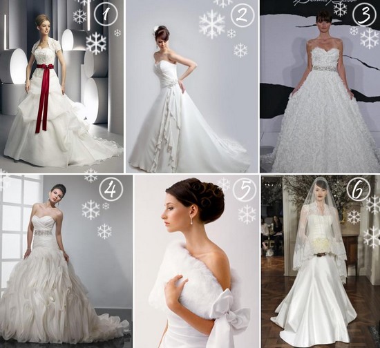 Take a look at our picks for the Top 6 Christmas Wedding Gown Styles