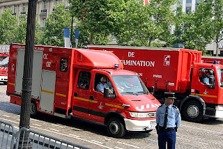 One of the finer things about life in Paris: France's pompiers in uniform