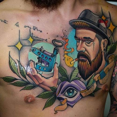 Bright Neo-Traditional Gentlemen Tattoos by Myrhwan Ogt