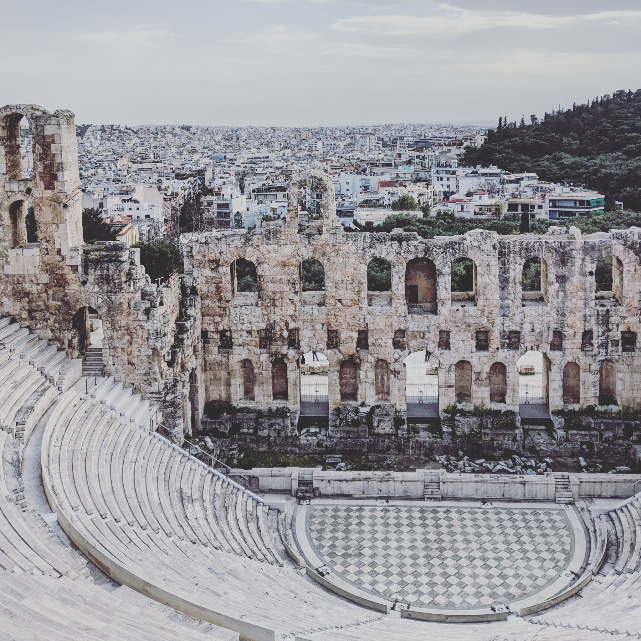 Odeon of Hero des Atticus from above, one of the best things to see during a weekend in athens