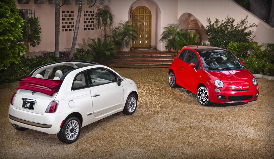 Even with the top up in a blinding rainstorm the 2012 Fiat 500 Cabrio was 