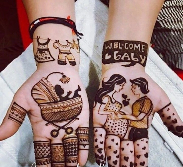Godh Bharai Mehndi Design Godh Bharai Mehndi Design
