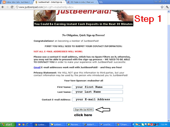 Justbeenpaid Steps Image Guide