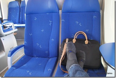 オランダの電車に乗って、やっと足を伸ばせたァ～