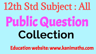 KANI MATHS STD -12 / HSC Public Exam Question Paper Collection