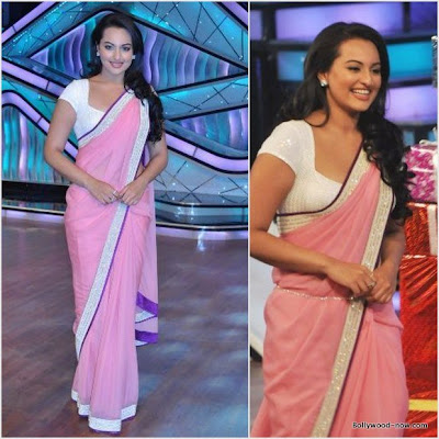 Sonakshi Sinha in Beautiful Pink Saree