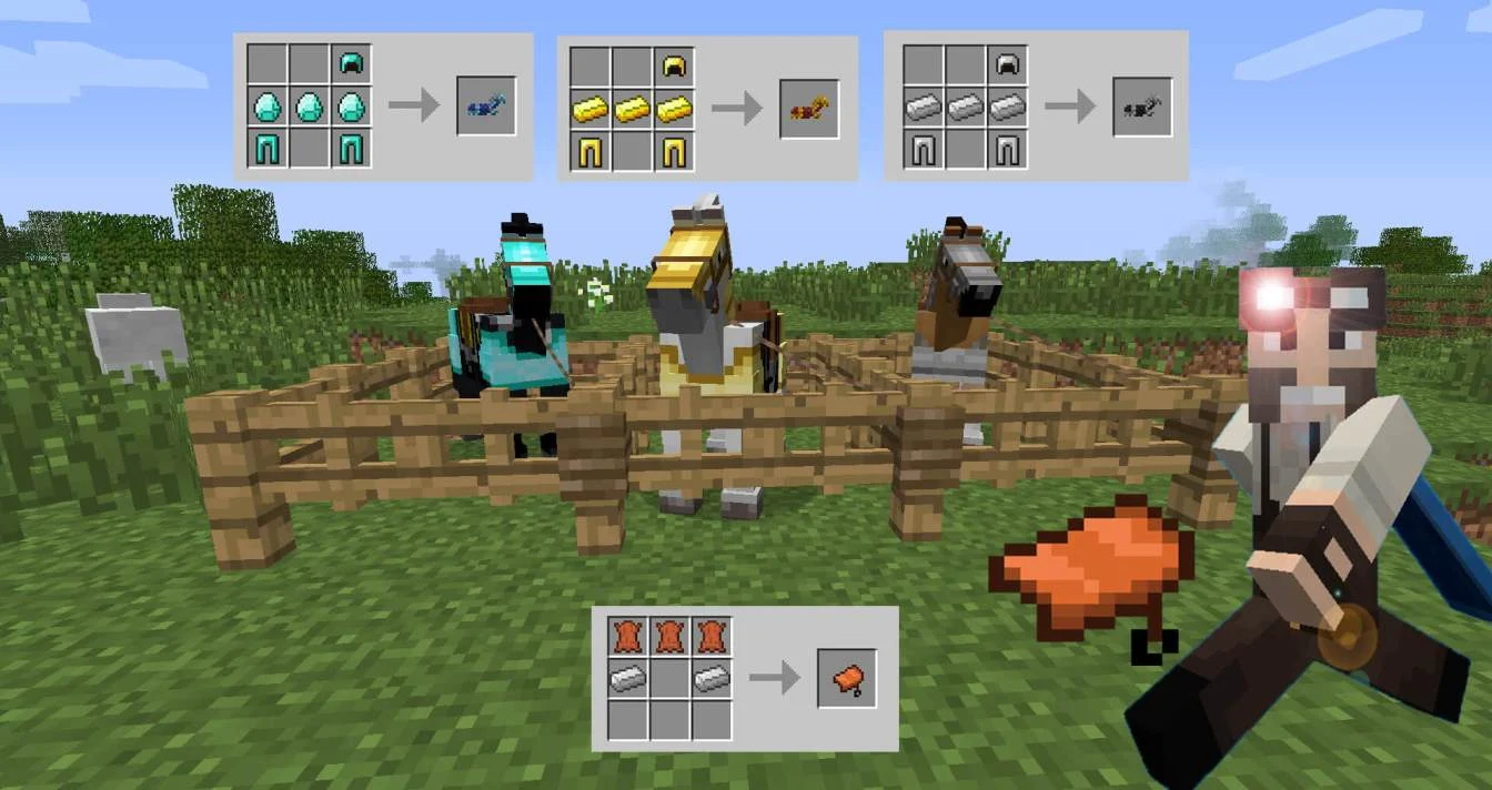 Ways to make a saddle in Minecraft