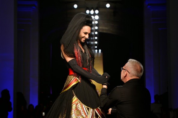 Conchita Wurst models for Jean Paul Gaultier