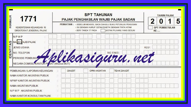 Download Formulir Pajak SPT Tahun 2017