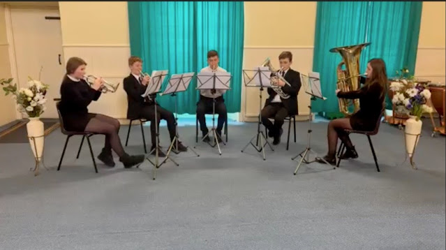 Stranraer Brass Ensemble (consisting of Sophie Hall, Lewis Miller, Keir Halliday, Aidan Miller and Pippa Stirling)