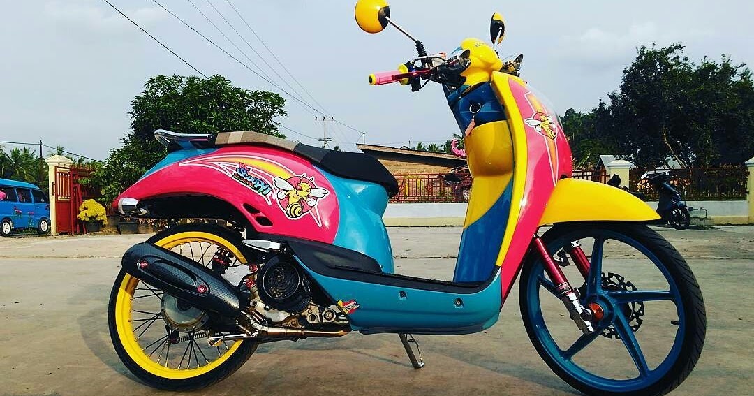 27 Terkini Contoh Stiker  Motor  Scoopy 