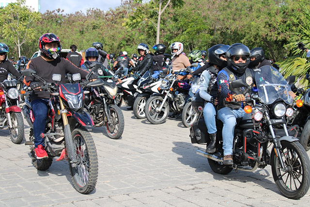 Celebran el Día Nacional del Motociclista en Yucatán