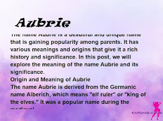 meaning of the name "Aubrie"