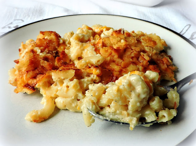 creamy sweet corn mac and cheese