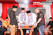 Andika-Nanang Daftar ke KPU Kabupaten Serang,di Usung 6 Parpol.