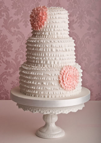 shabby chic wedding cake