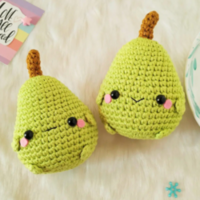 pera amigurumi patrón gratis