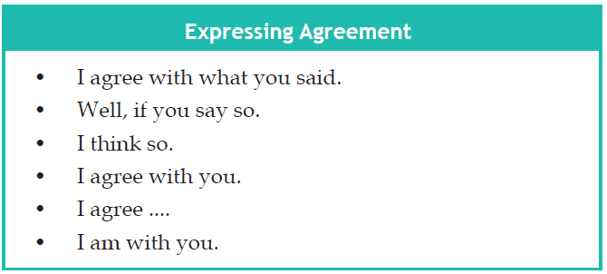 Expressing Agreement - menyatakan janji dalam Bahasa Inggris