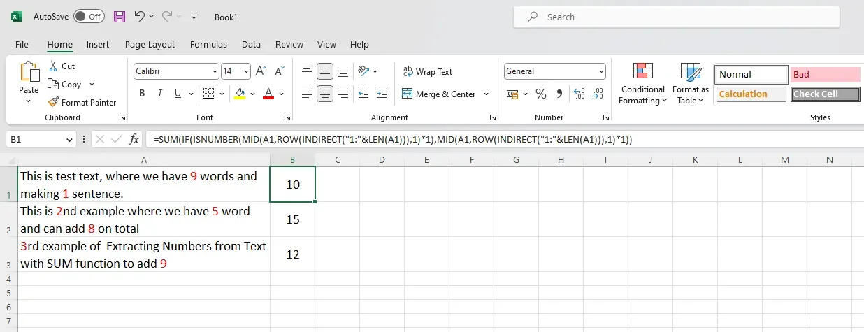 Extracting Numbers from Text