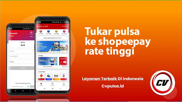 Tukar pulsa ke shopeepay rate tinggi aman dan mudah !