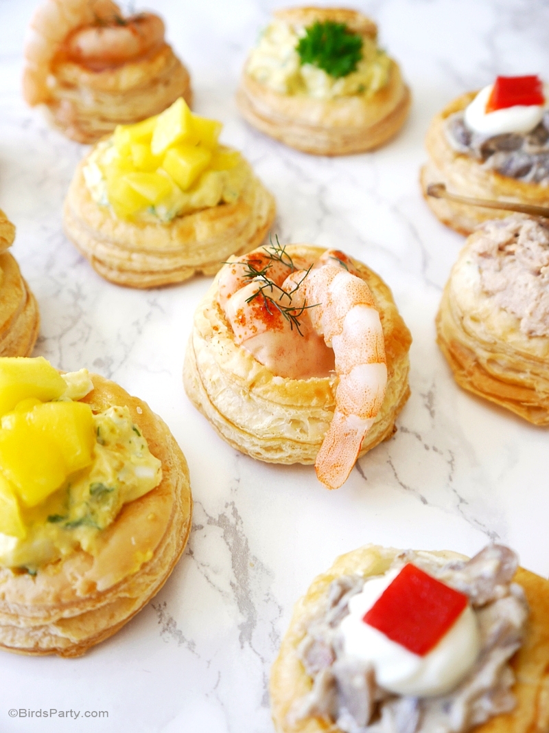 Retro Vol-au-Vent Party Appetizers Recipes - BirdsParty.com