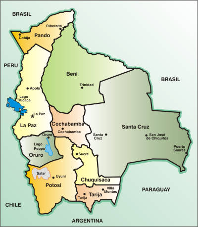 Mapa de Bolivia