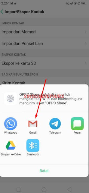 cara backup kontak ke gmail di android