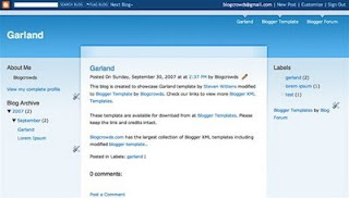 Garland Blogger Template