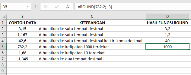 Fungsi ROUND pada Microsoft Excel dan Pengaplikasiannya