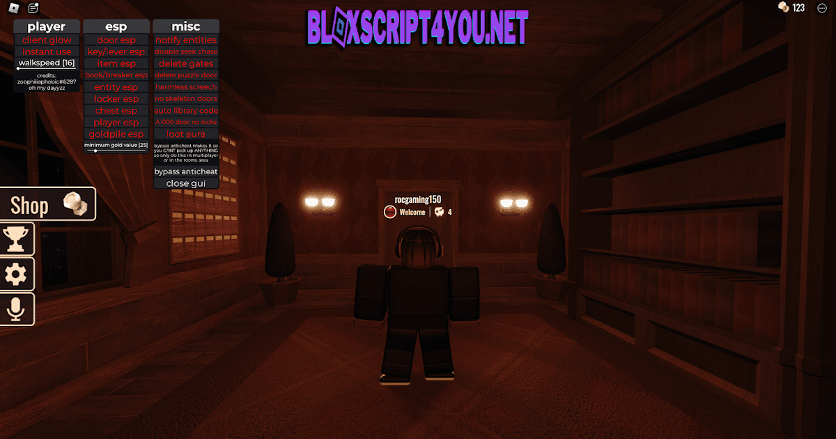 NEW] Roblox Doors Script GUI Hack: Auto Win,Auto Hide,ESP & INF