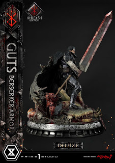 Berserk - Guts in Bersrk Armor Rage Edition y Unleash Edition Statues de Prime 1 Studio