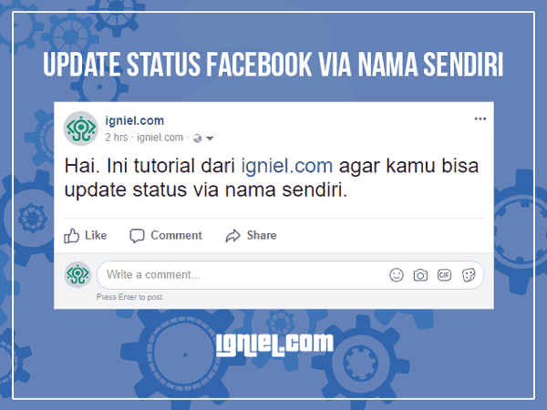 Update Status Facebook Via Nama Sendiri