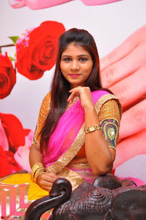 Lucky Sree in dasling Pink Saree and Orange Choli DSC 0342 1600x1063.JPG