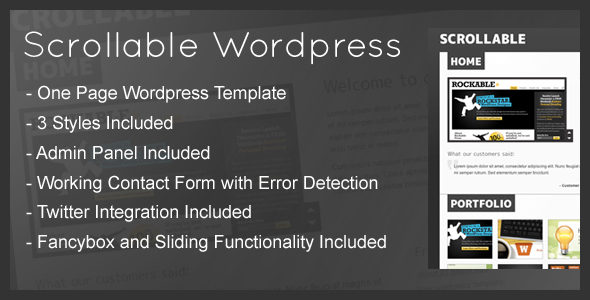 Scrollable Wordpress - Portfolio Creative