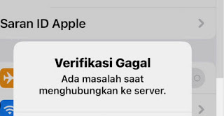 cara mengatasi id apple kesalahan menguhubungkan server