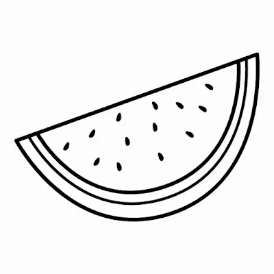 Desenho fácil de fazer de melancia