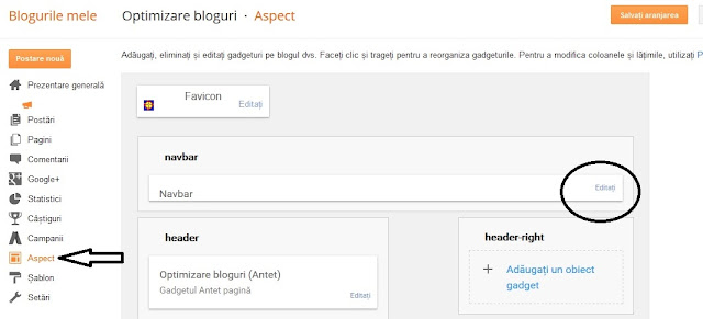 Cum eliminam Navbar din Blogger