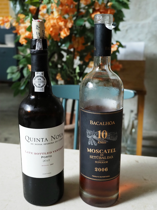 Porto wine Quinta Nova LBV and Moscatel de Setúbal Bacalhõa Superior