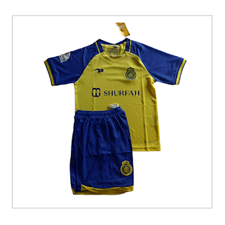 Jual Setelan Jersey Anak Al Nassr Home 2022/2023 di toko jersey jogja sumacomp, harga murah barang berkualitas