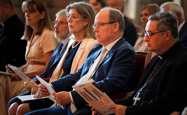 Prince Albert, Princess Caroline, Princess Stephanie, Andrea Casiraghi, Charlotte Casiraghi and Louis Ducruet