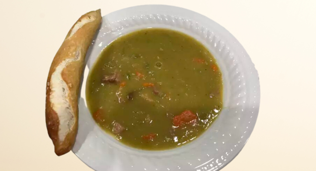 Recipe for split pea soup with ham